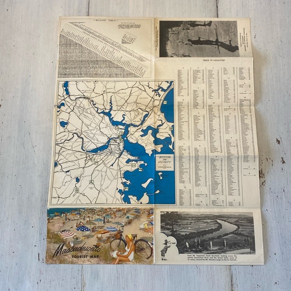 Vintage Massachusetts Tourist Map - Paper Map - State Highway Map - Picture 6 of 14